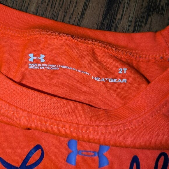 Under Armor 2T Orange Love the Game Tee - Picture 3 of 3